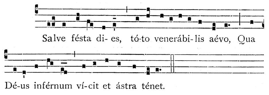 Salve festa dies refrain for verses